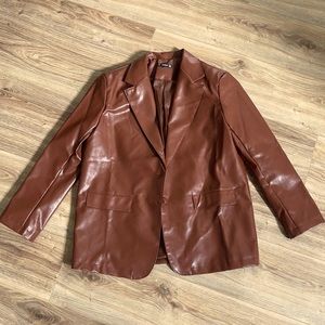 Leather blazer